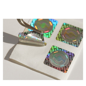 Custom Printed 3D hologram silver pvc stickers labels  shining adhesive hologram sticker