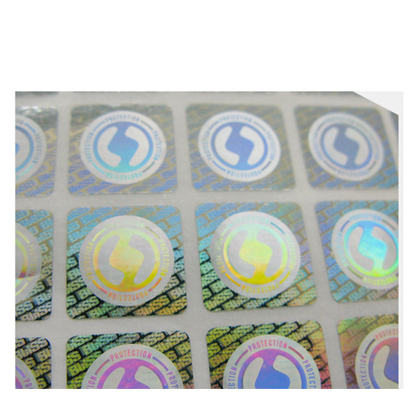 Custom Printed 3D hologram silver pvc stickers labels  shining adhesive hologram sticker