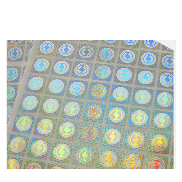 Custom Printed 3D hologram silver pvc stickers labels  shining adhesive hologram sticker