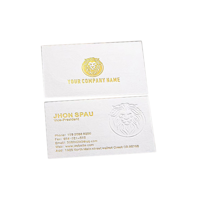 Professional custom luxury gold Colored edge letterpress printing business cards