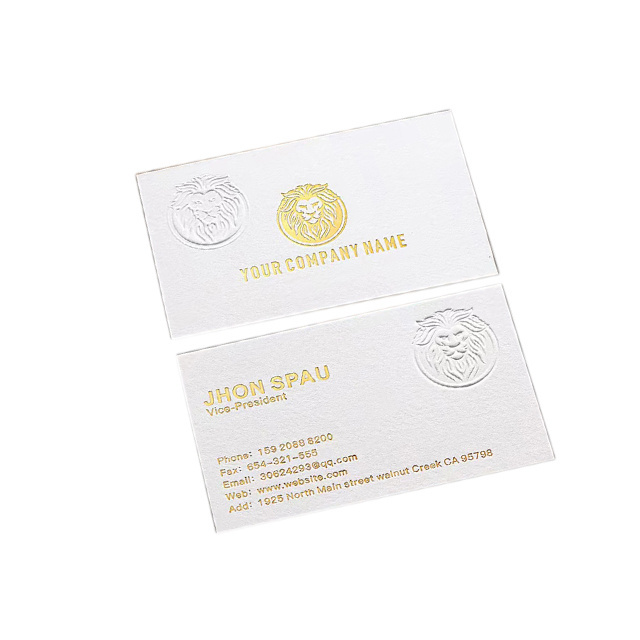 Professional custom luxury gold Colored edge letterpress printing business cards