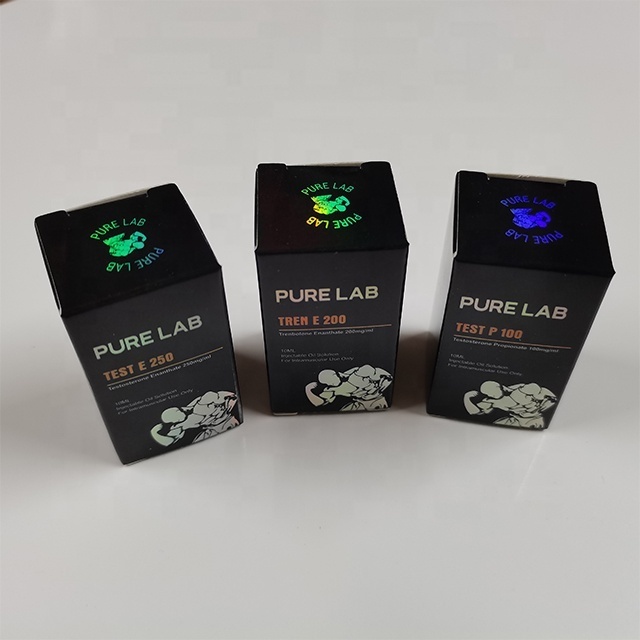 TREN A Customized 10ml anabolic injection vial box packaging holographic laser paper boxes for 2ml glass vial