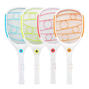 Safety 3 Mesh Mosquito Bats Rechargeable Electric Mosquito Racket  Electric Fly Swatter Racket With Cable Plug