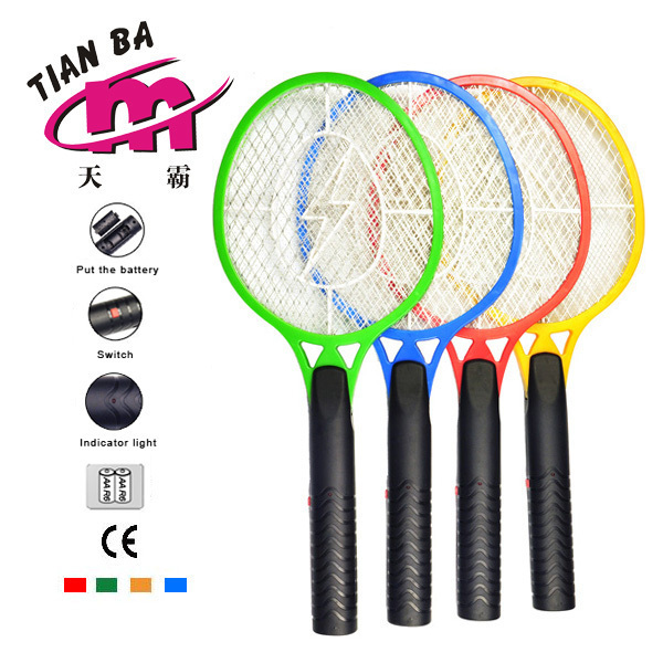 Hot sale 2AA mosquito swatter electrical mosquito killers 3500V power mosquito racket bug zapper