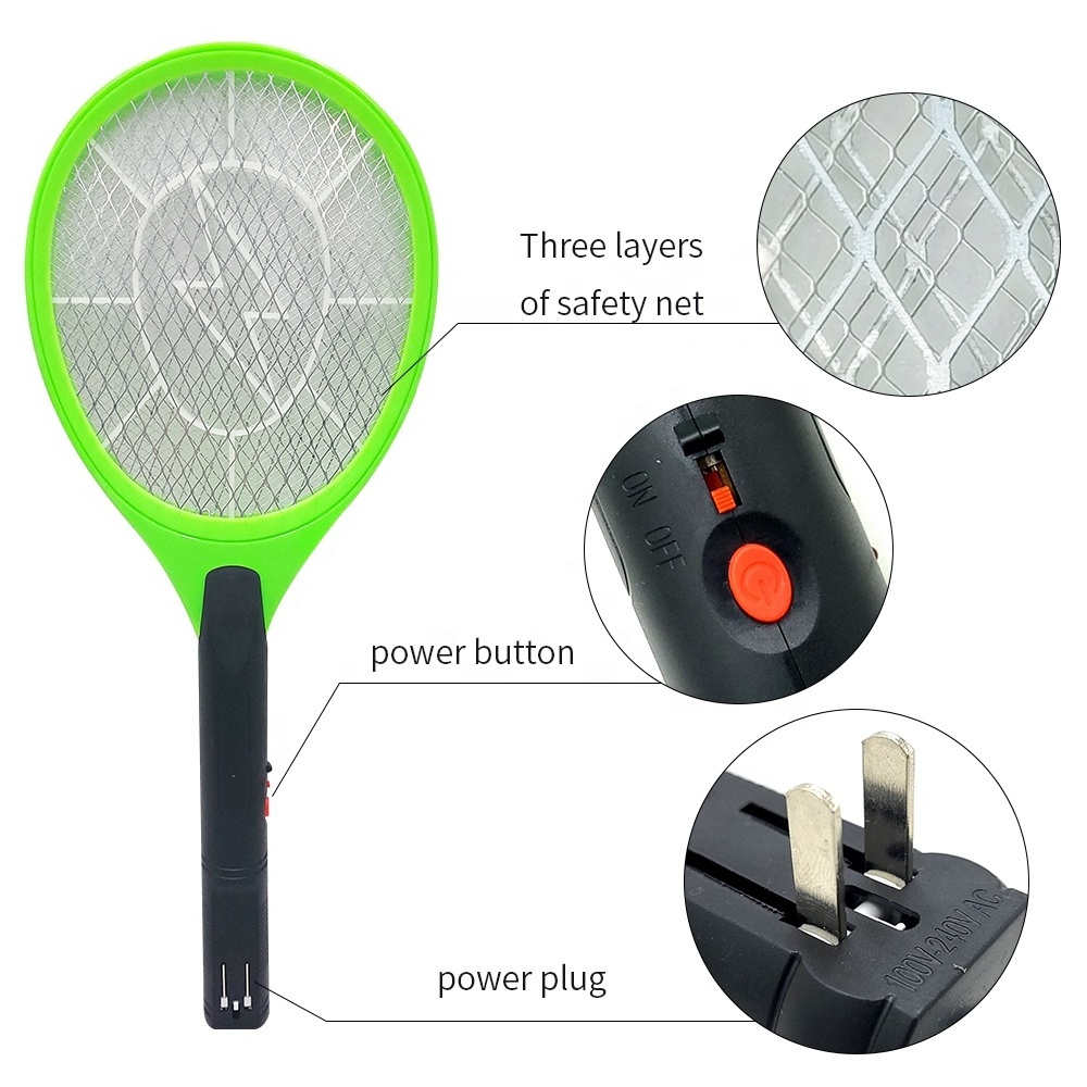 wholesale pest control DC  indoor bug zapper recharge fly swatter killer Electric Mosquito swatter