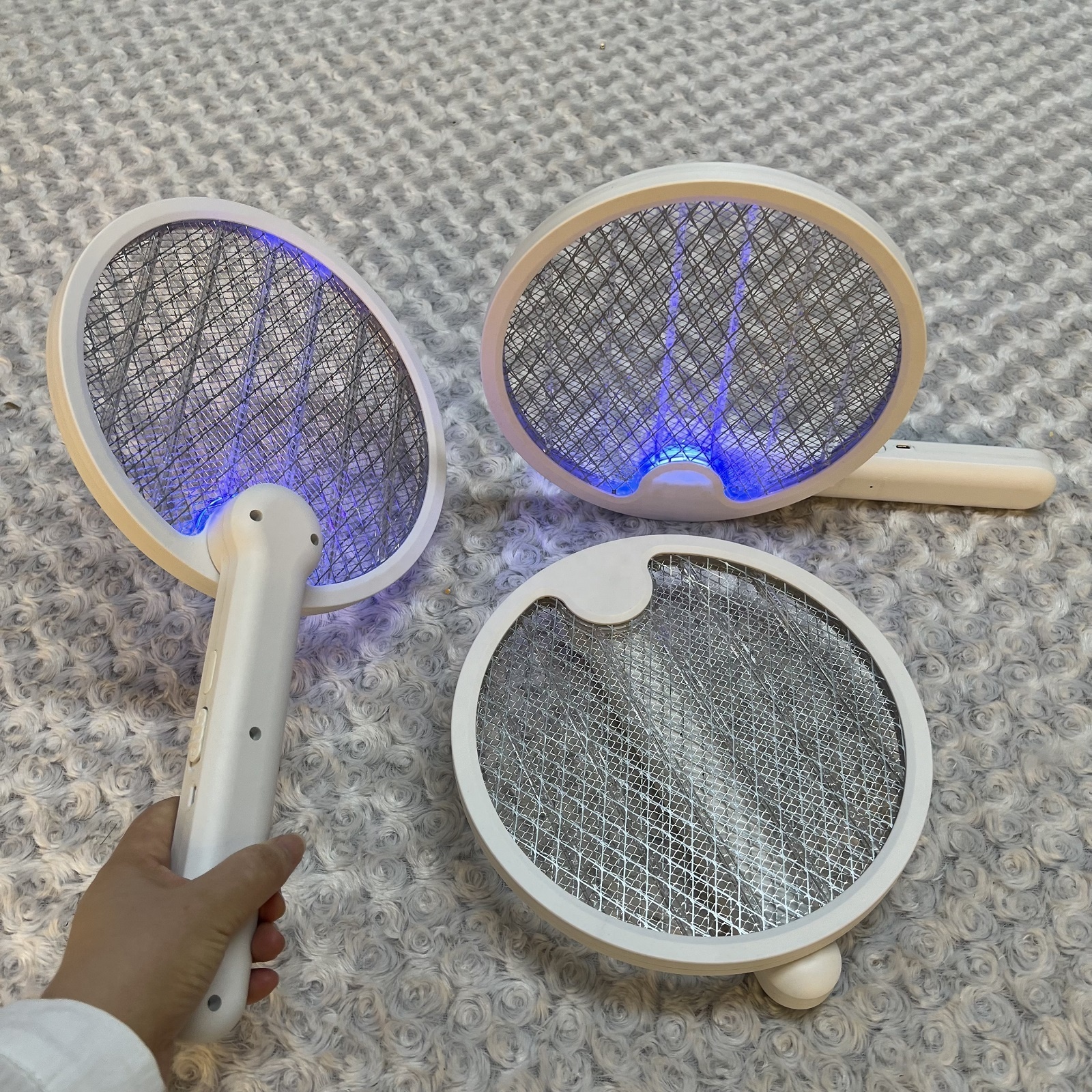 2022 new design mosquito swatter killer lamp UV LED anti mosquito trap  electric bug zapper racket