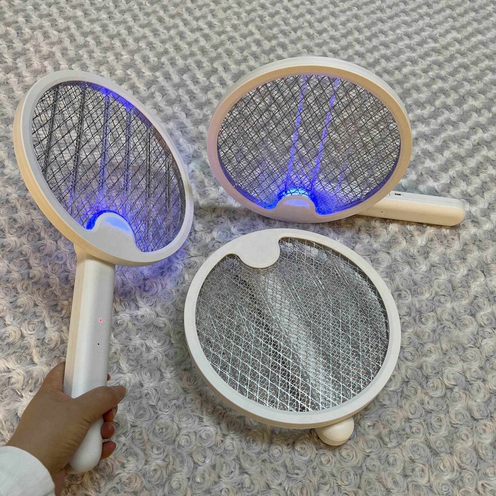 2022 new design mosquito swatter killer lamp UV LED anti mosquito trap  electric bug zapper racket