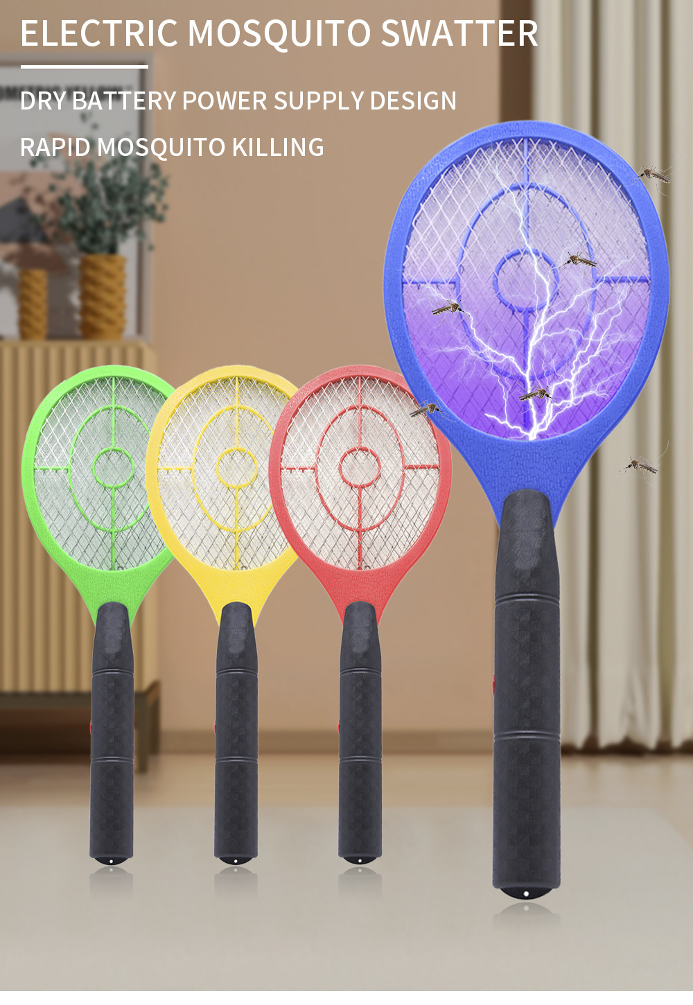 HXP bug zappers F-11  Operated Hand Mosquito Bug Insects Killer Fly Cordless Anti Mosquito Racket Household Fly Swatter