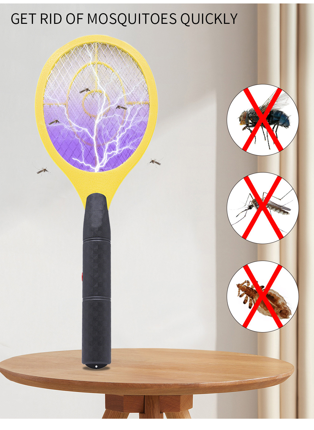 HXP bug zappers F-11  Operated Hand Mosquito Bug Insects Killer Fly Cordless Anti Mosquito Racket Household Fly Swatter