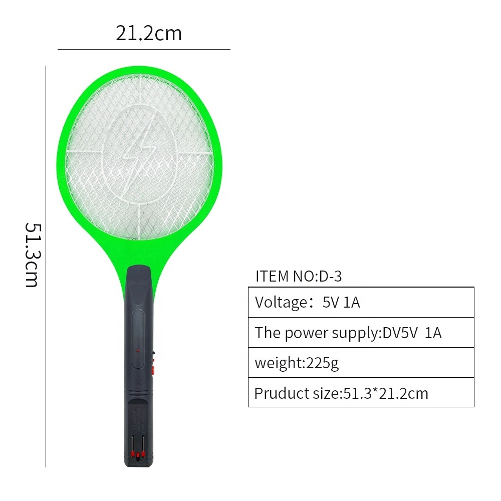 bug zapper racket cheaper price fly swatter insect killer rechargeable electric mosquito swatter D-3