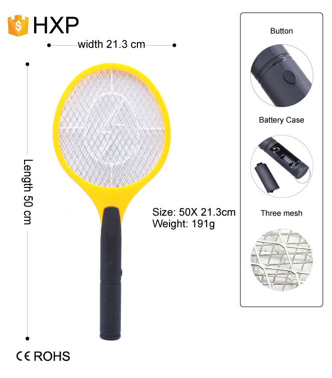 Factory supply battery operated bug zapper mosquito killer racket popular fly swatter outdoor mosquito bat