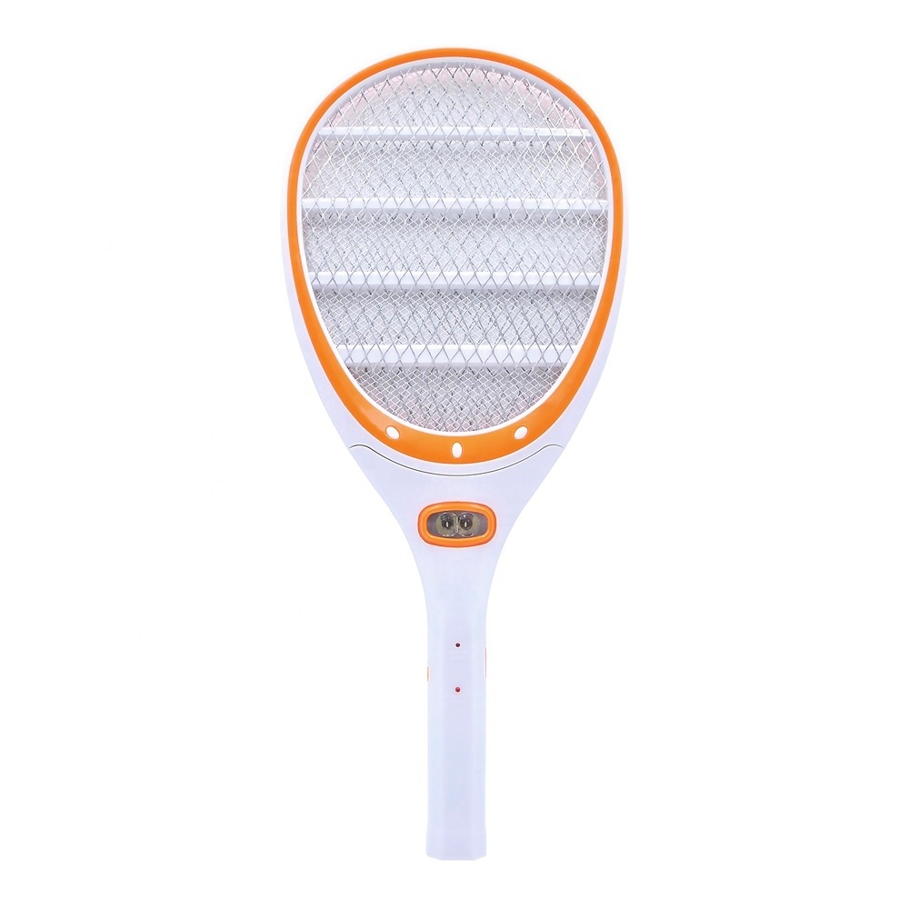 Handheld plastic fly mosquito bug zapper swatter mesh electronic rechargeable mosquito racket