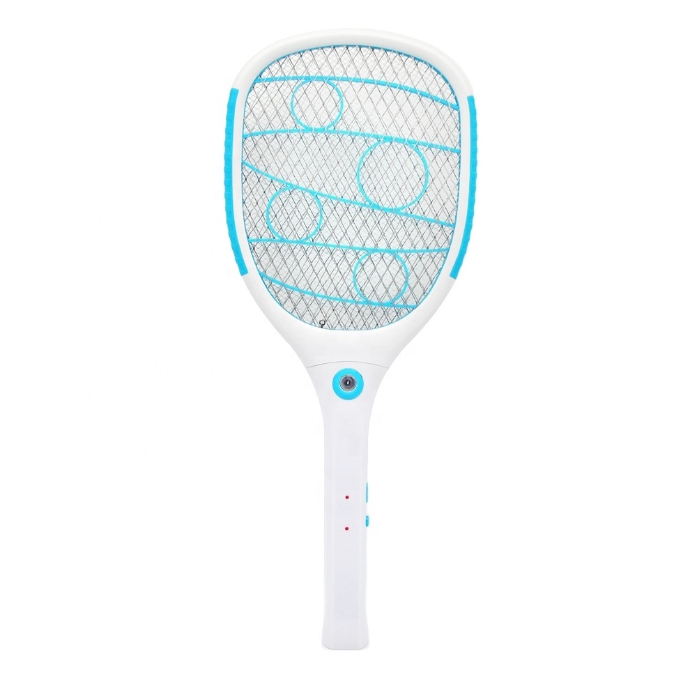 Safety 3 Mesh Mosquito Bats Rechargeable Electric Mosquito Racket  Electric Fly Swatter Racket With Cable Plug