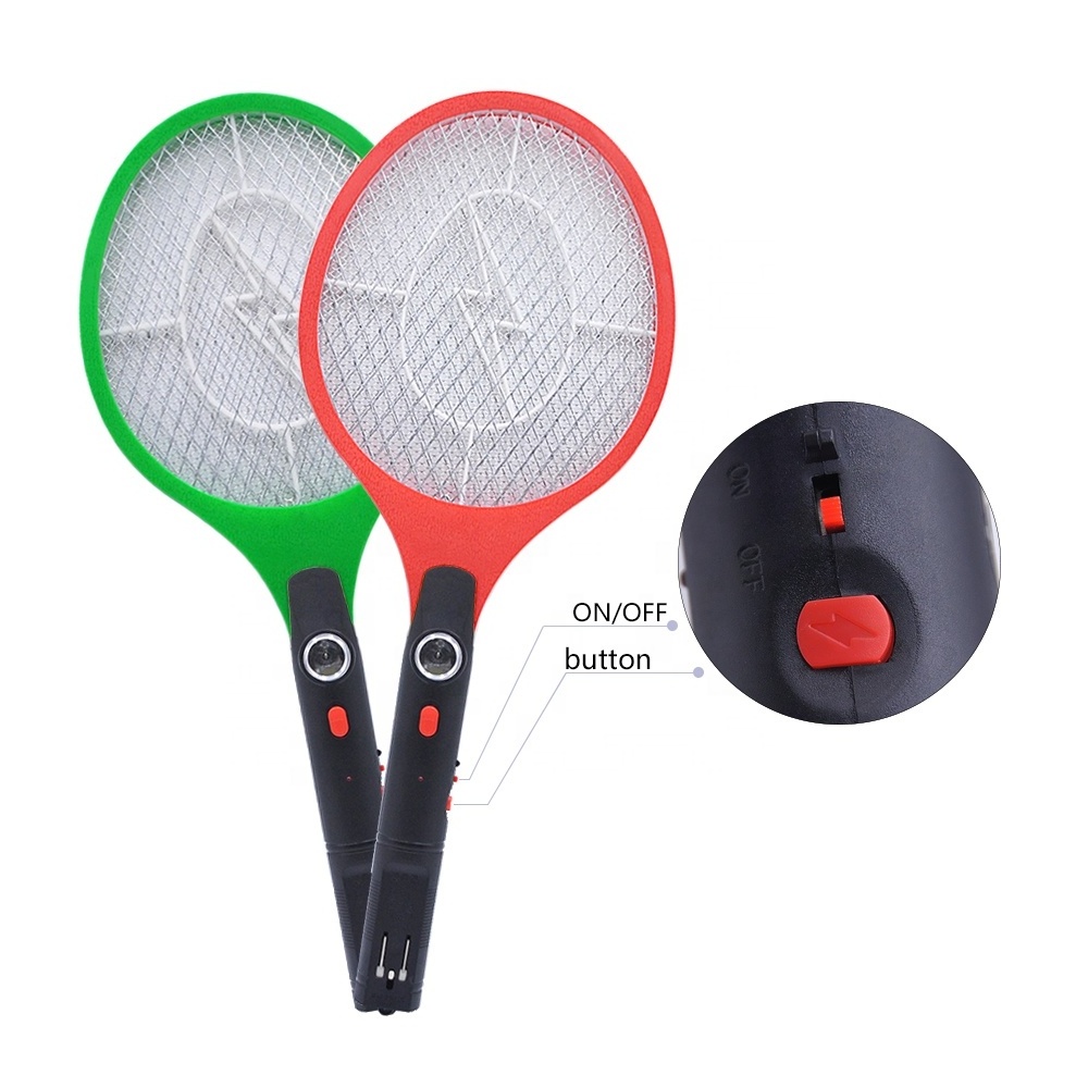 Top Quality Custom Fly Swatter Mosquito Swatter Electronic Fly Trap  Bug Insect Racket With LED