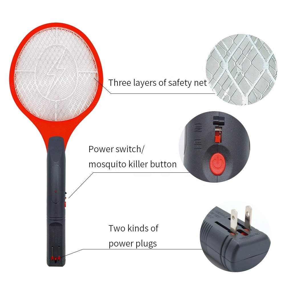 bug zapper racket cheaper price fly swatter insect killer rechargeable electric mosquito swatter D-3