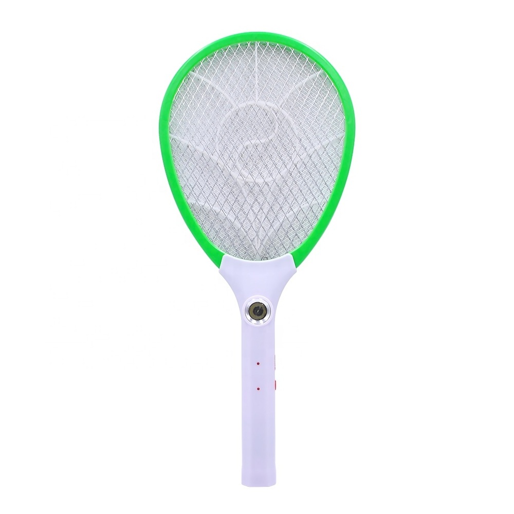 Factory Customized Design Rechargeable Mosquito Swatter Bug Zapper Fly Swatter With LED Light