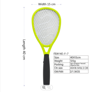 Wholesale F-7 Eco-Friendly Moskito Killer Bat Bug Zapper Fly  Mosquito Killer Racket Battery