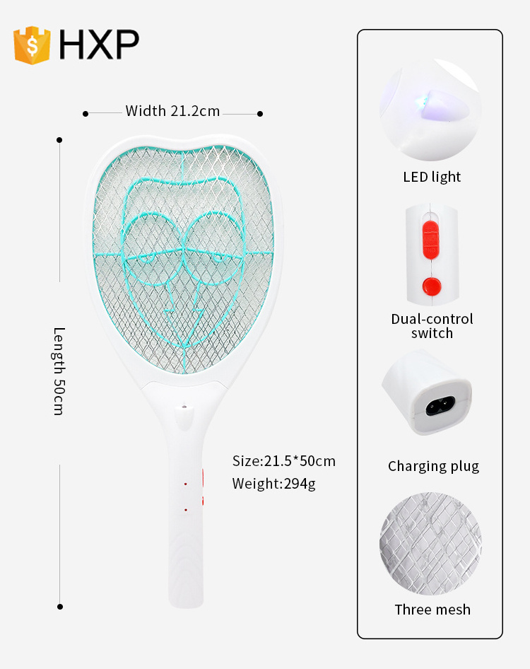 usb cable wire electric fly swatter  best mosquito swatter recharge bug zapper insect killer racket