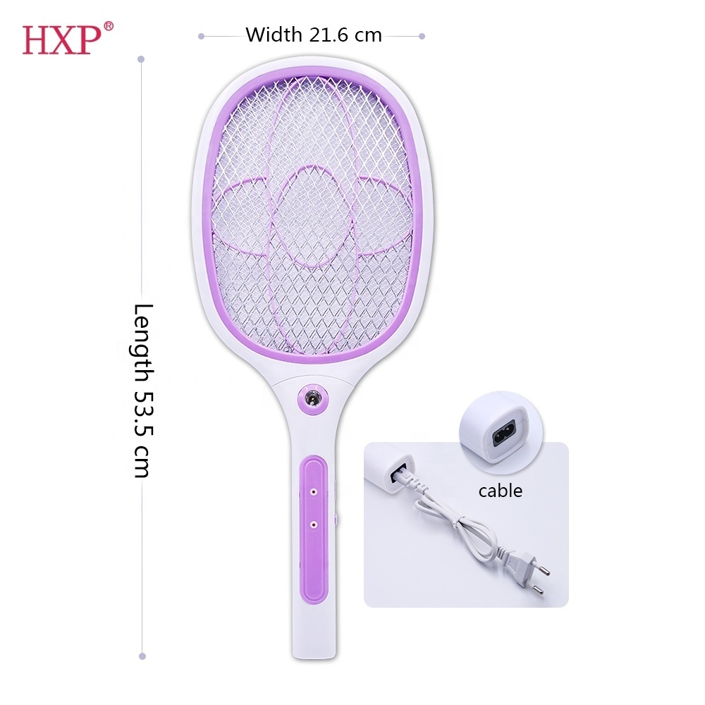 USB cable recharge mosquito swatter  electric bug zapper indoor  fly swatter killer racket