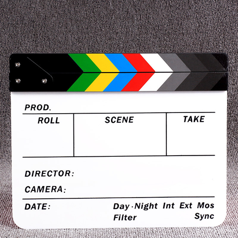 Movie Action Slate Handmade Acrylic Film Cut Action Scene Slate Clapper Board