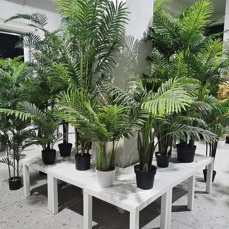 New style 5ft 6ft plants potted palm kwai 150cm 160cm 180cm artificial palm leaves tree bonsai plant