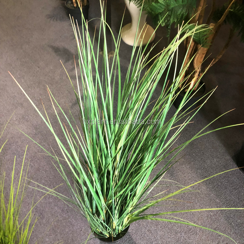 Hot selling high quality indoor decorative artificial fake tall horsetail foliage plants faux onion grass in pot