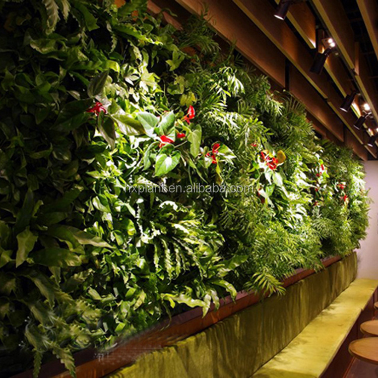 Professional artificial grass green plant wall for decoration