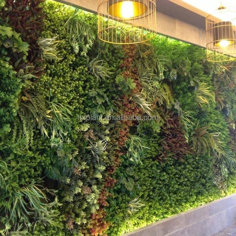 Professional artificial grass green plant wall for decoration