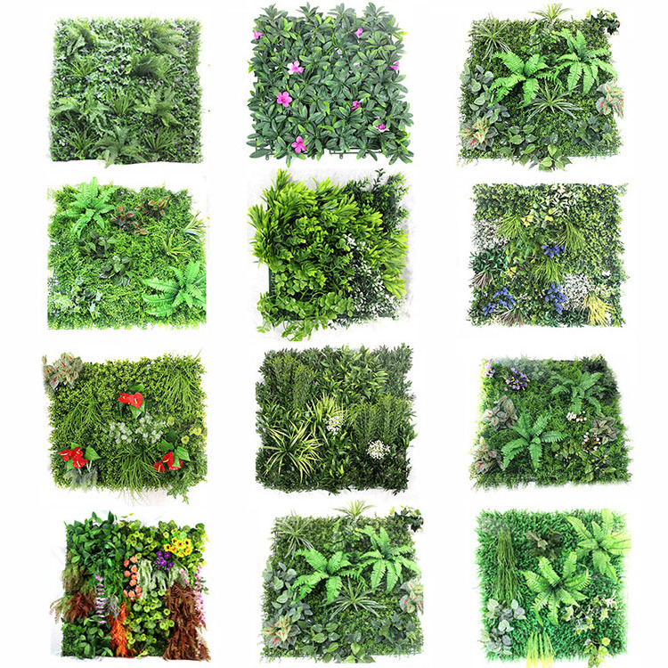 Sale 100cm Living Landscaping Decor Vertical Garden Module Artifical Fake Plants Plastic Artificial Green Wall Panels