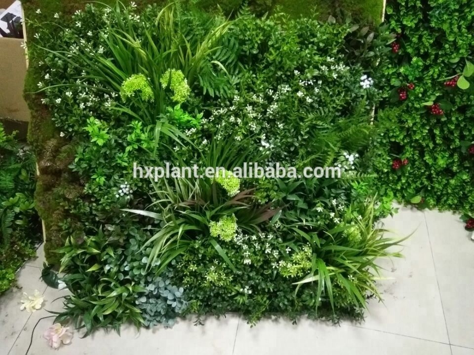 Artificial plant wall Vertical Green grass Wall for garden Plastic plant wall