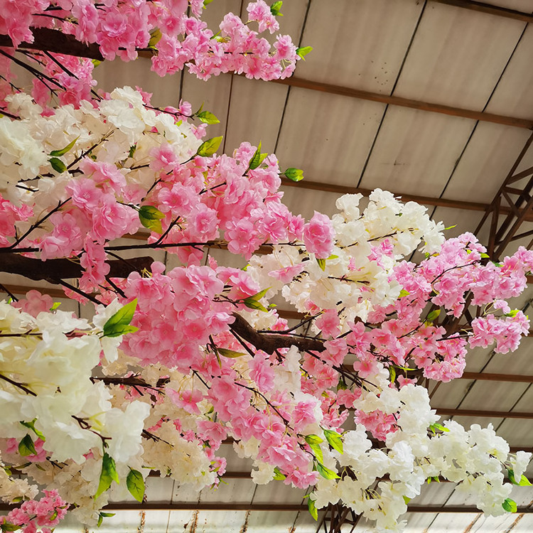 Pink And White Flower Fake Sakura Trees Large Artificial Cherry Blossom Tree wedding tree for indoor