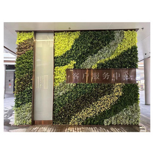 feuillage artificielle,fashion fire retardant Artificial UV outdoor plant wall green grass wall faux garden plants