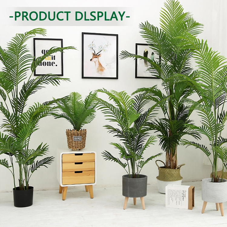 china factory home indoor decorations artificial kwai areca palm tree plant artificial plants in pots for home decor indoor