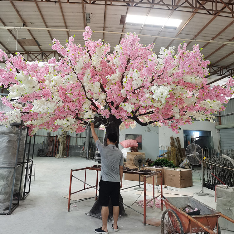 Pink And White Flower Fake Sakura Trees Large Artificial Cherry Blossom Tree wedding tree for indoor