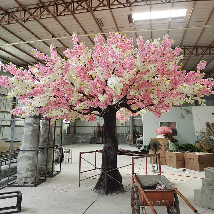 Pink And White Flower Fake Sakura Trees Large Artificial Cherry Blossom Tree wedding tree for indoor