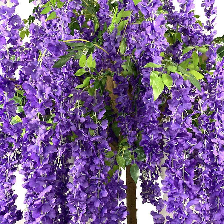 indoor artificial potted purple flower floribunda trees,large outdoor artificial bonsai blue moon wisteria vine plant trees