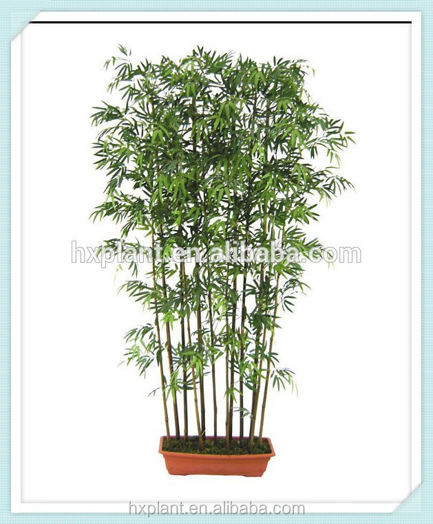 fake outdoor plants that look real,Outdoor potted artificial fake green leaves bamboo trees plant plastic bonsai bambu fence