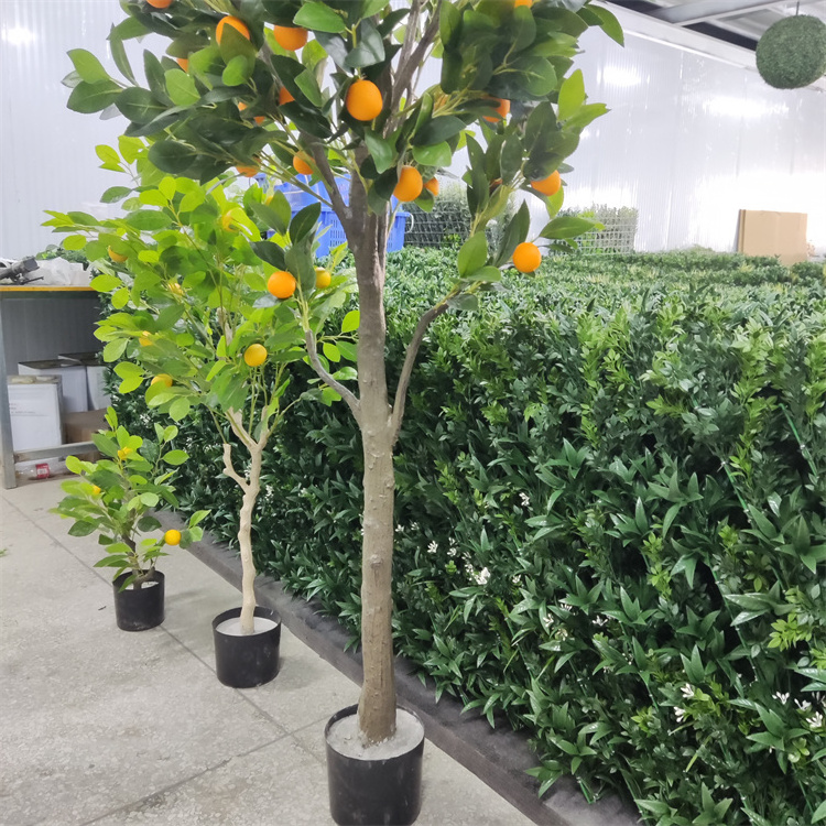 ASG manufacturer hand making 1.6ft-5ft mini citrus fruit plant artificial mandarin orange bonsai tree