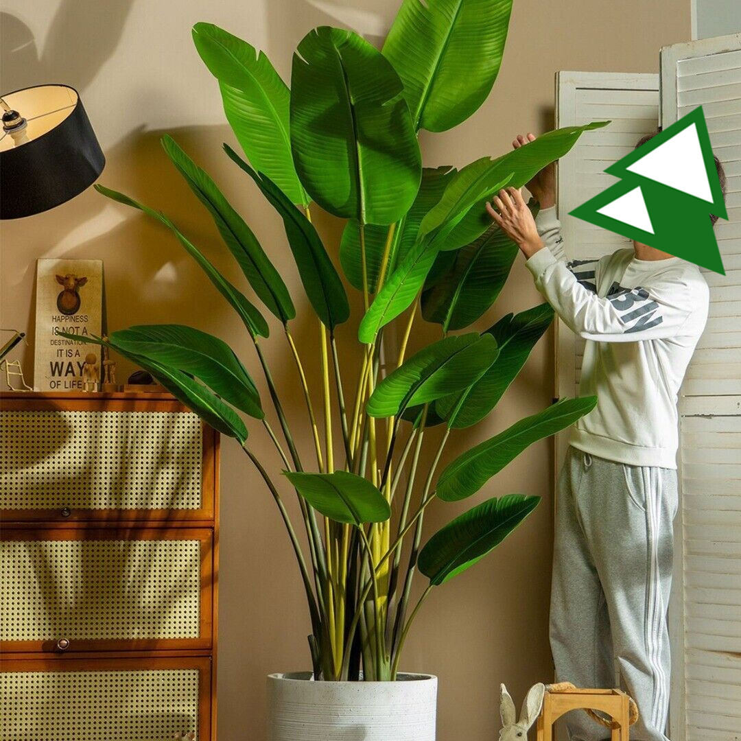 Cheap Price Of Artificial Plant faux Tree fake planta With Large Plastic Leaves For Home Hotel Office Decoration