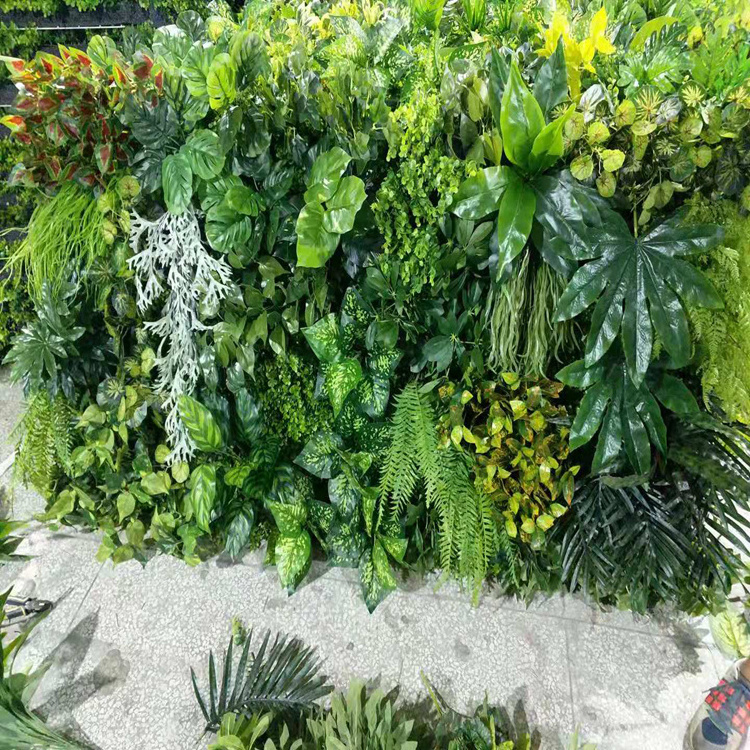 Professional artificial grass green plant wall for decoration