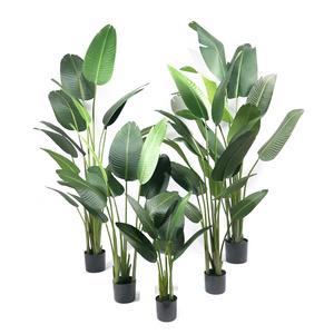 Cheap Price Of Artificial Plant faux Tree fake planta With Large Plastic Leaves For Home Hotel Office Decoration