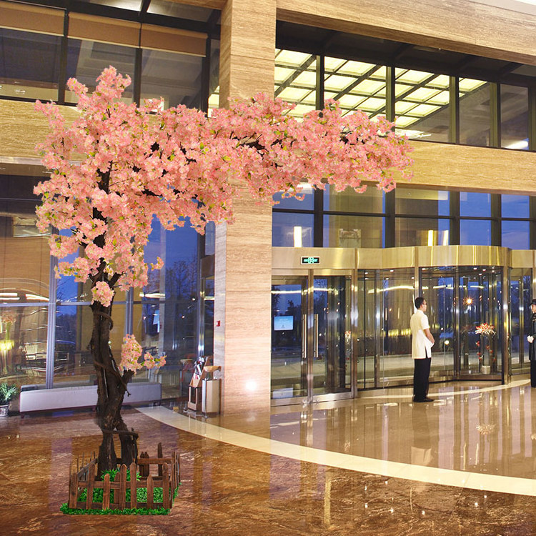 3 Meter High Custom Fiber-glass Fake Sakura Branches White Flowers Cherry Blossom Trees for Arch Wedding Decoration