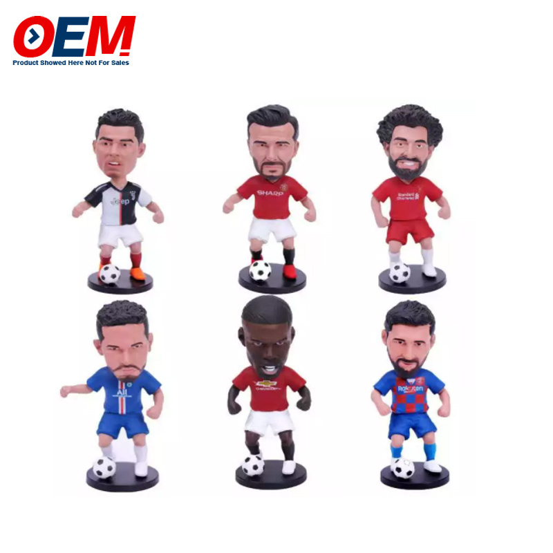 Custom 5inch 3D custom football player action figure, lifelike  soccer players action figure