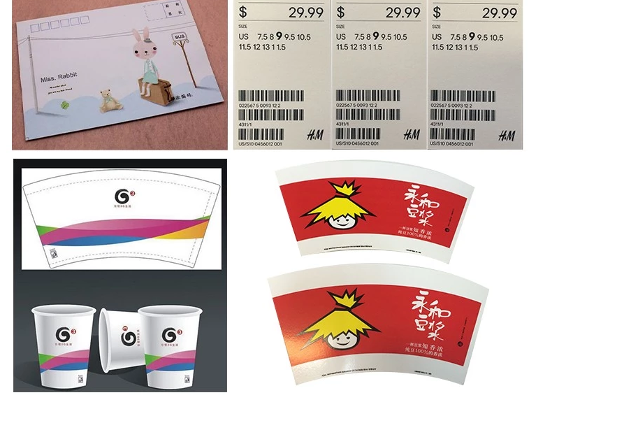 AJM1 print design equipment  for printing on paper cups paper bowl coffee cup fan memjet label printer