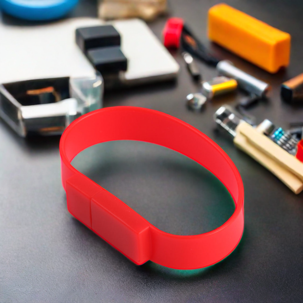 Custom Logo Silicone Wristband USB Bracelet Flash Drive 1GB-64GB for Promotional Gifts