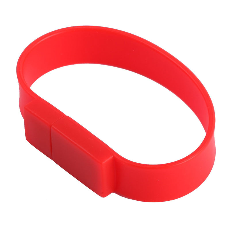 Custom Logo Silicone Wristband USB Bracelet Flash Drive 1GB-64GB for Promotional Gifts