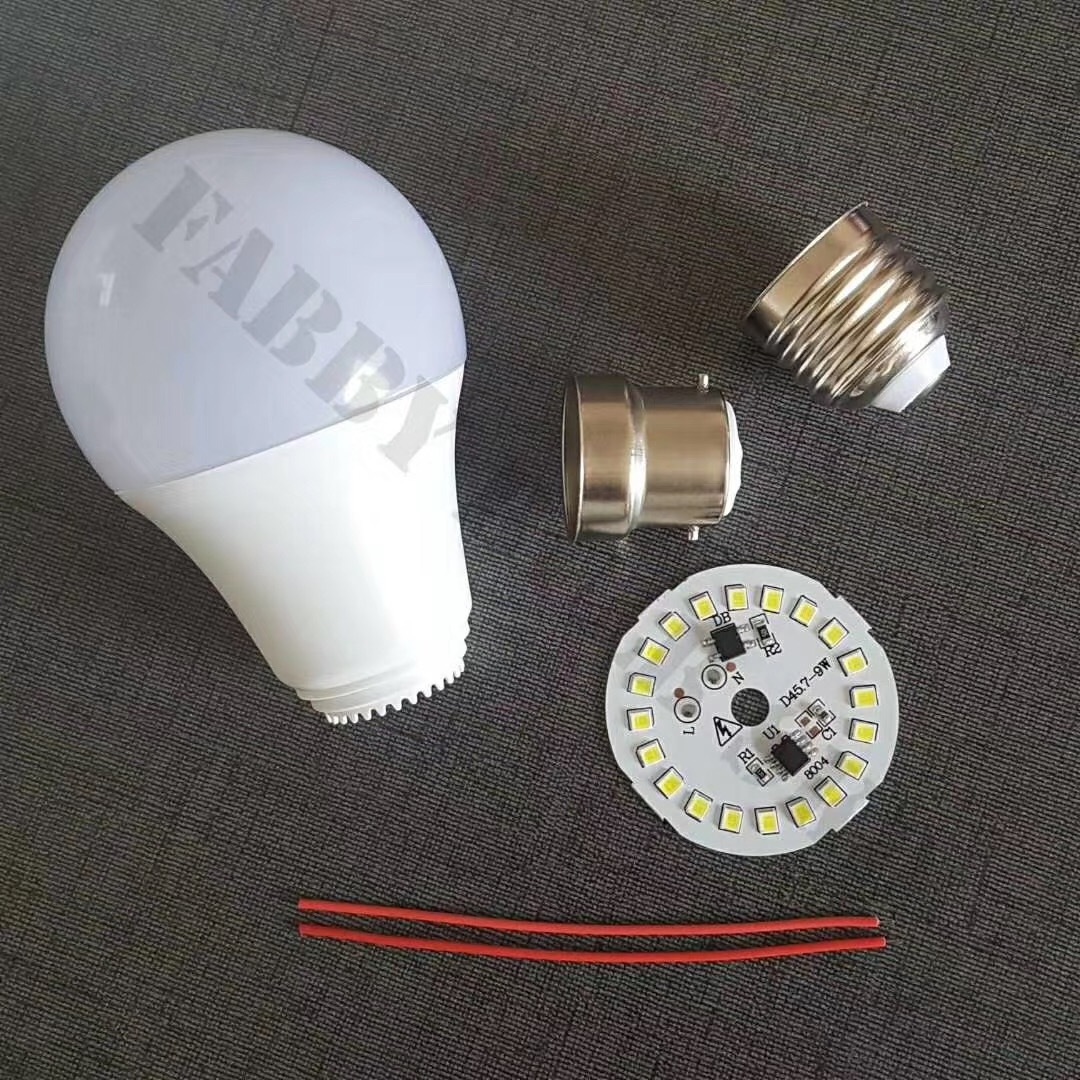 E27 B22 A bulb DOB materials parts 7 watt SKD bulb