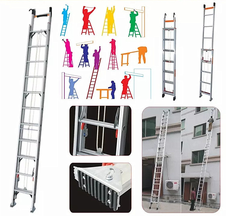 8m aluminum escalera de fibra de vidrio fiberglass extension telescope ladder escalera de fibra used fiberglass ladder