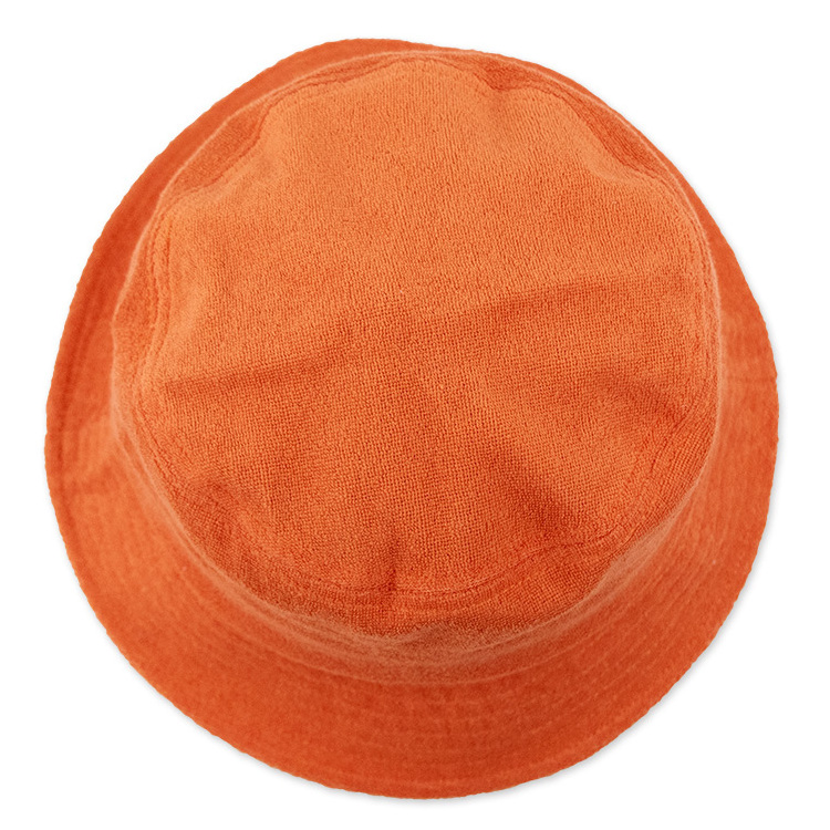 Wholesale Designer Popular Adult Unisex Multi Color Blank Foldable Custom Cotton Terry Cloth Towel Bucket Hat