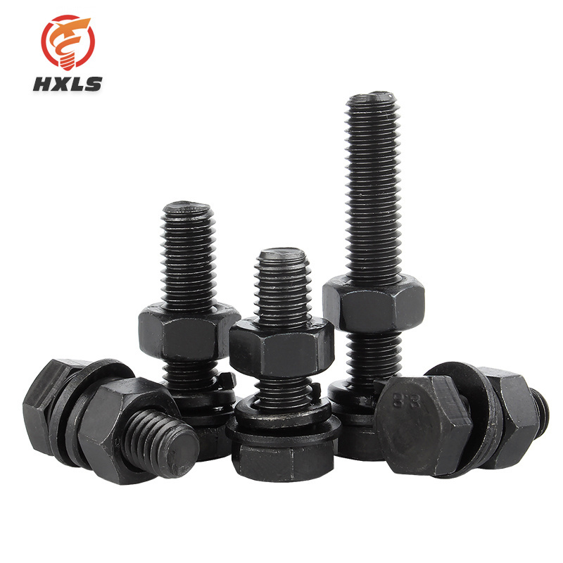 wholesale High Quality DIN933 DIN931UNC M6-m36 M10 8.8 10.9 12.9 Grade Hex Bolts And Nuts